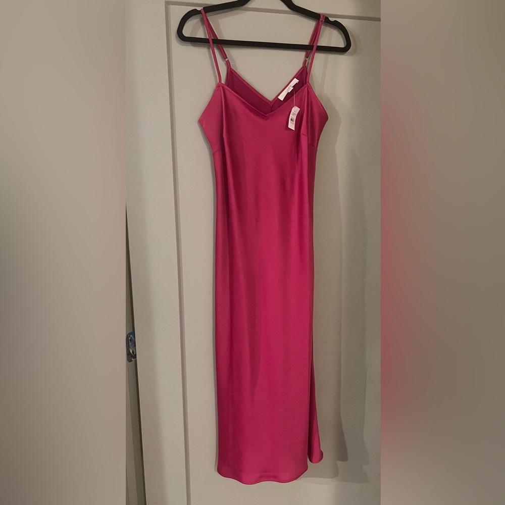 Loft magenta slip dress size NWT size 6